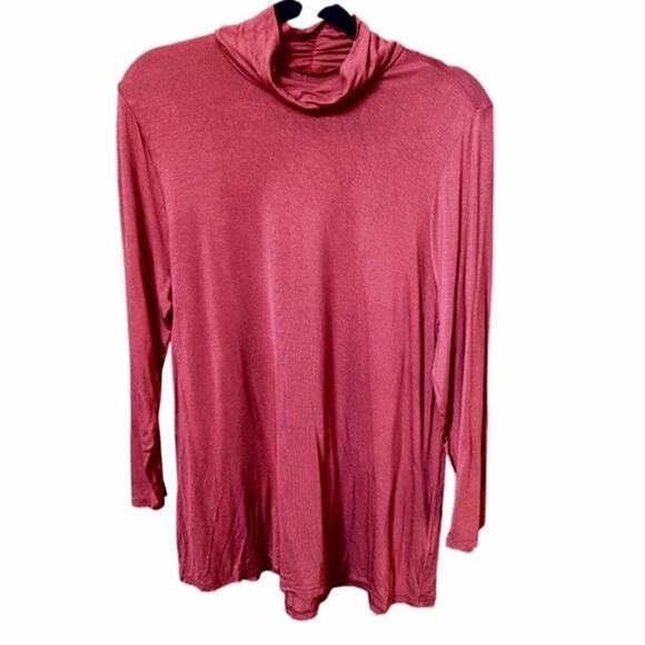 Soft Surroundings Turtleneck Tunic Top Rust Orange Womens Size Large - Picture 1 of 5